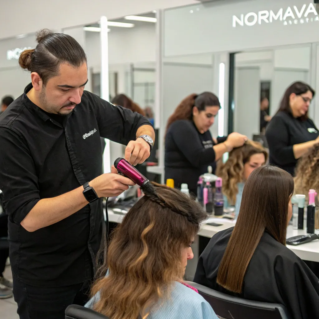 Hair care training session at NORAMOVIE